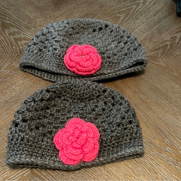 Homemade Accessories - Homemade Crochet Mom & Daughter Hats